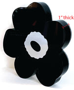 Load image into Gallery viewer, black flower acrylic block
