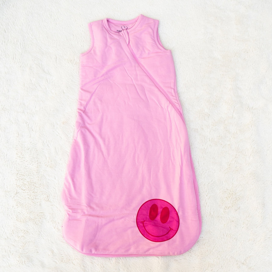pink smiley sleep sack