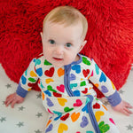 Load image into Gallery viewer, rainbow love pajamas
