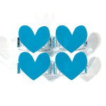 Load image into Gallery viewer, set of 4 - aqua heart napkin rings
