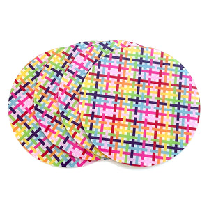 set of 4 placemats - party plaid