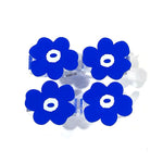 Load image into Gallery viewer, set of 4 - royal blue flower napkin rings
