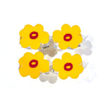 Load image into Gallery viewer, set of 4 - yellow flower napkin rings
