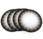 Load image into Gallery viewer, set of 4 placemats - grey scallops

