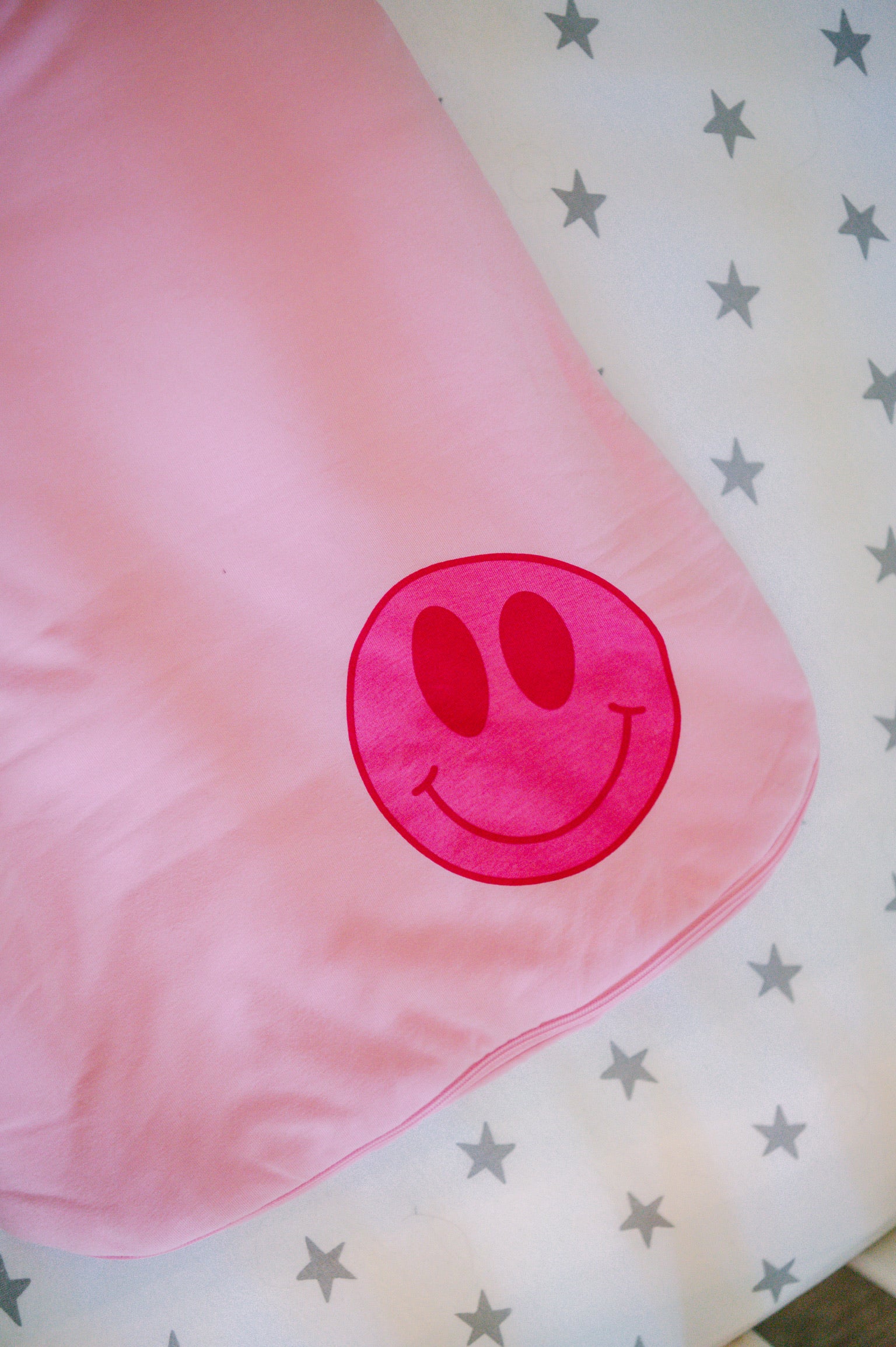 pink smiley sleep sack