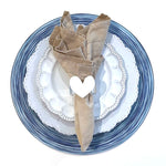 Load image into Gallery viewer, set of 4 - white heart napkin rings
