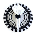 Load image into Gallery viewer, set of 4 - black heart napkin rings
