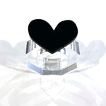 Load image into Gallery viewer, set of 4 - black heart napkin rings
