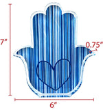 Load image into Gallery viewer, large hamsa - shades of blue drips
