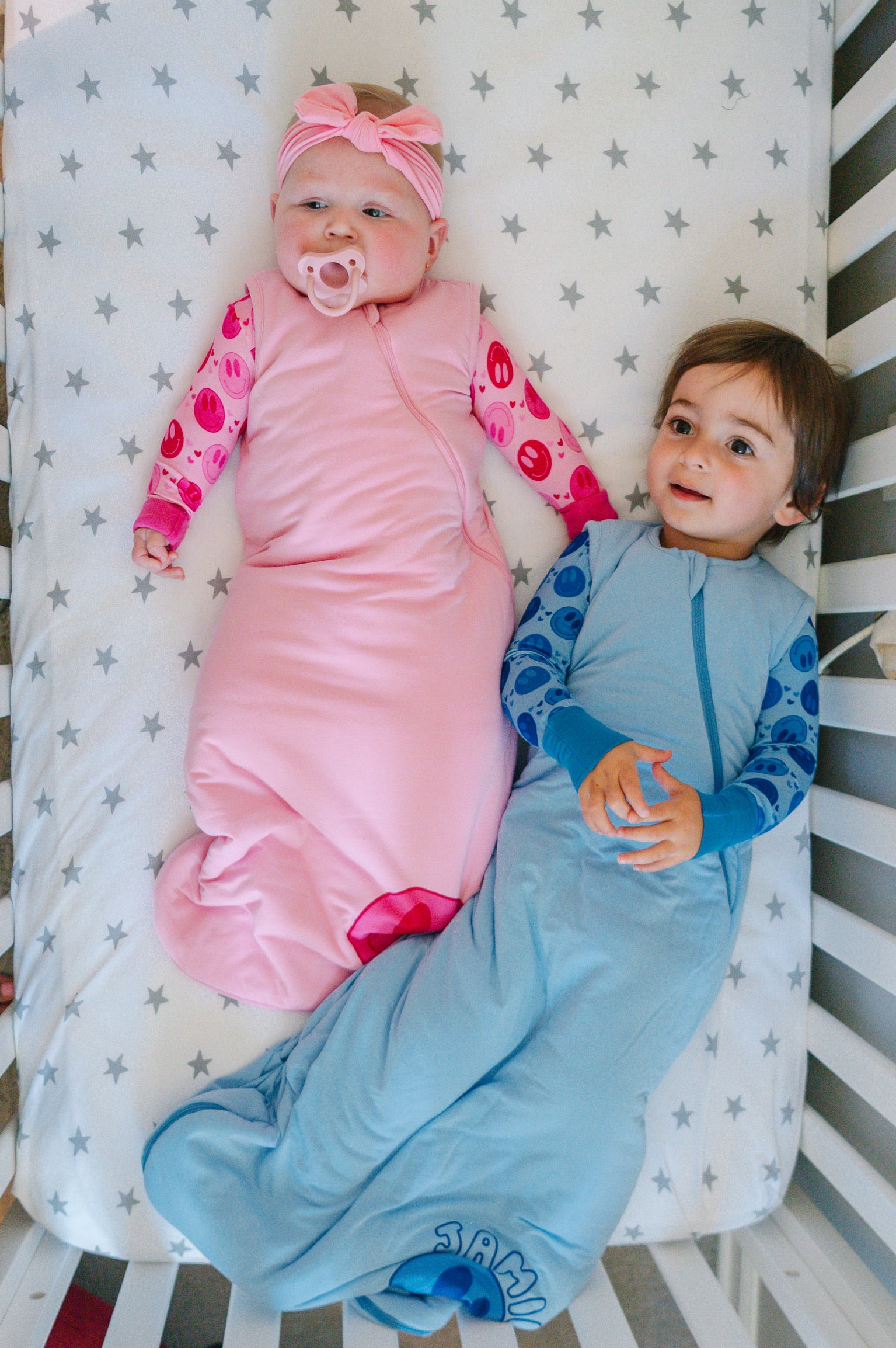 Sleep Margo blue smiley sleep sack – margo.rebecca