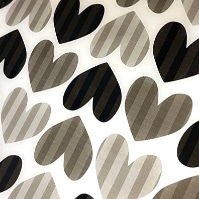 hearts & stripes - grey