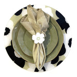 Load image into Gallery viewer, set of 4 - white flower napkin rings
