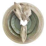 Load image into Gallery viewer, set of 4 - white heart napkin rings
