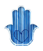 Load image into Gallery viewer, large hamsa - shades of blue drips
