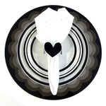 Load image into Gallery viewer, set of 4 placemats - grey scallops
