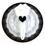 Load image into Gallery viewer, set of 4 - black heart napkin rings
