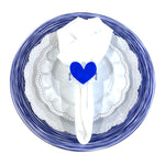 Load image into Gallery viewer, set of 4 - royal blue heart napkin rings
