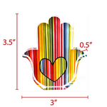 Load image into Gallery viewer, mini hamsa - rainbow drips
