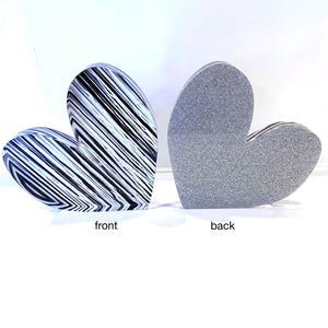 black & white drips - heart block