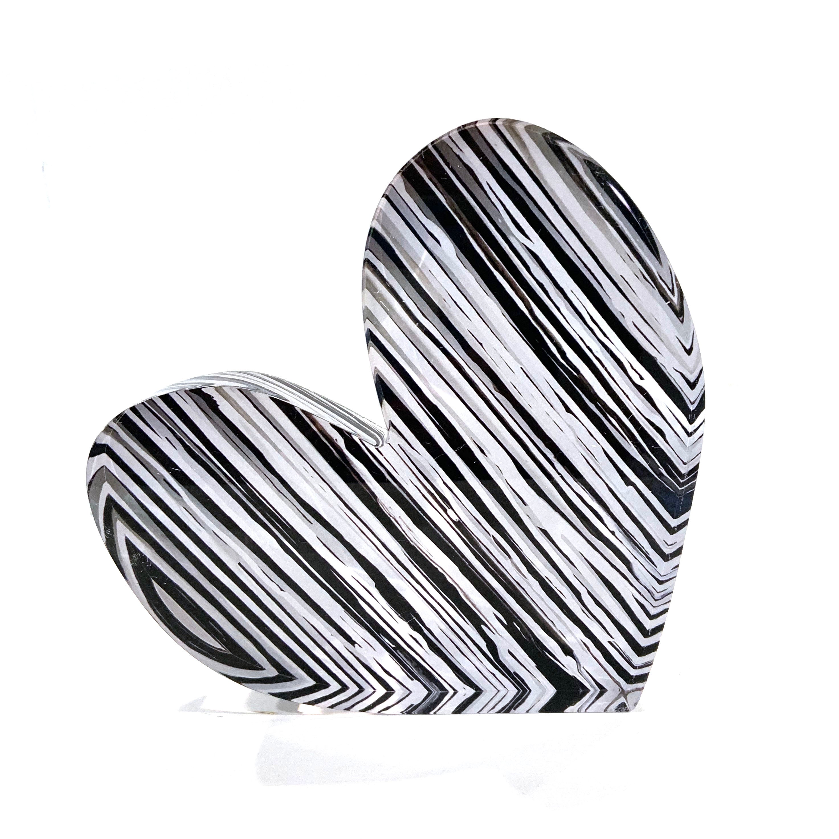 black & white drips - heart block
