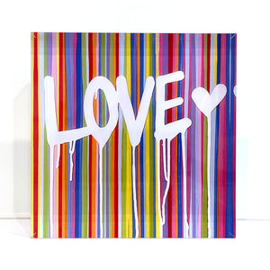dripping love - acrylic block