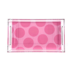 pink polka - small rectangle - 6.5" x 11"