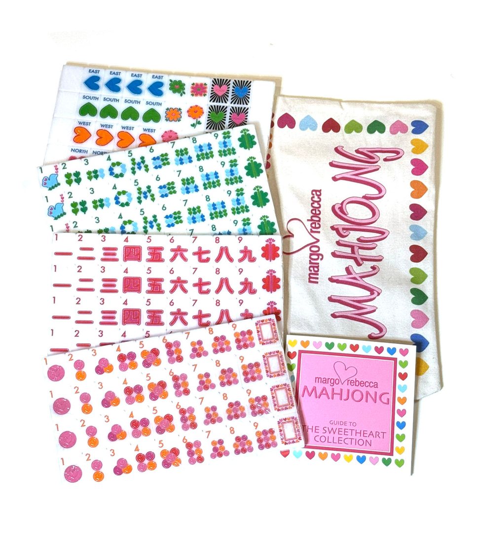 Sweetheart tiles laid out with the tile bag and guide